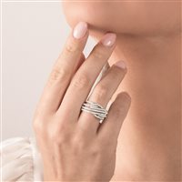 Anello Mirco Visconti Donna in Oro bianco Diamante 0.65 Ct CP522 - CP522